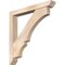Ekena Millwork Balboa Slat Smooth Bracket w/ Offset Brace, Douglas Fir, 5 1/2"W x 40"D x 40"H BKT0604X40X40BOA06SDF - alternate 1